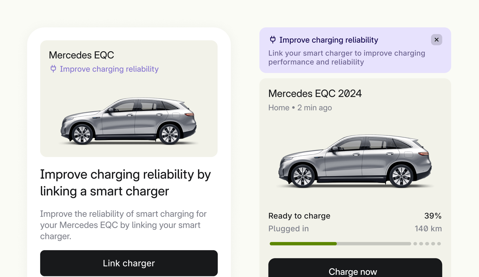 Screenshot showing state when charger pairing is optional